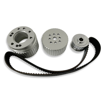 For Ford Small Block SBF 289 302 351W Aluminum Gilmer Belt Drive Pulley Kit