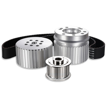 For Chevy SBC 283 305 327 350 LWP Billet Aluminum Gilmer Belt Drive Pulley Kit