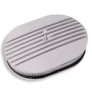 Universal 12" Oval Half Finned Air Cleaner Air Filter Element Chevy Mopar GM Hot Rod