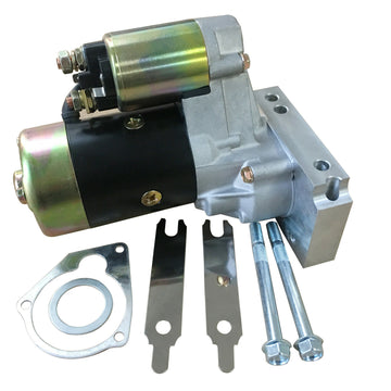 DEMOTOR High Torque Mini Starter 3HP for SBC BBC Chevy Dual Inline 153 168 Tooth 305 350 396 454 Black