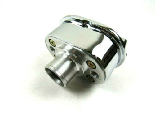 1.25'' Retro Finned Top Oval Valve Cover Breather Chrome For Chevy Ford Mopar