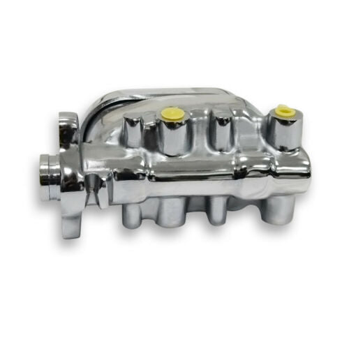 GM 1" Bore Finned Master Cylinder 9/16" & 1/2" Ports on Both Sides Chrome