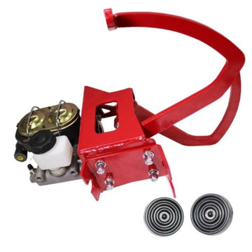 Universal Red Manual Clutch Pedal Assembly Master Cylinder Ford Chevy Street Rod
