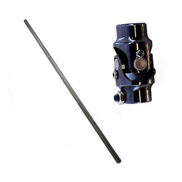 36" Length 3/4" DD Steel Steering Shaft & U-Joint 1" DD x 3/4" DD