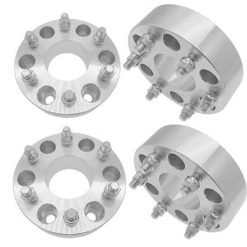 4 pcs 1.25" 6 x5.5 to 6 x 5.5 Wheel Spacers Adapters (108mm bore 12x1.5 studs) Threads Ford Lincoln