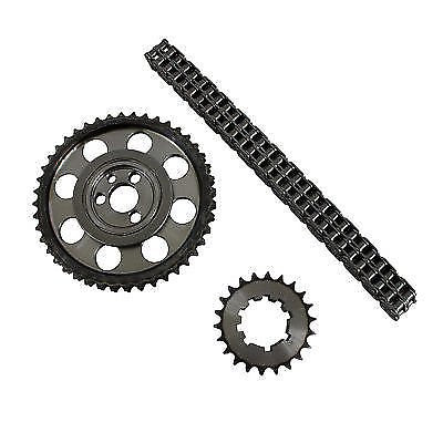 For SBC Late 350 Polished Aluminum Timing Chain Kit & Polished Aluminum Cover