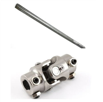 18" Length 3/4" DD Steel Steering Shaft & Chrome Steel U Joint 1" DD X 3/4"