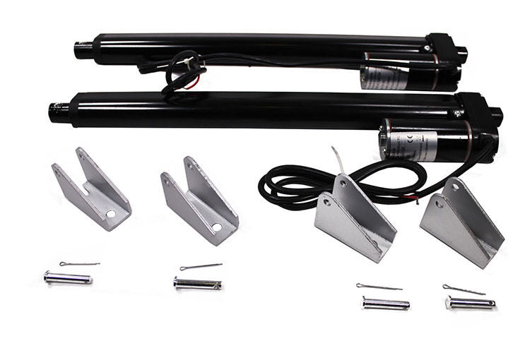 2 pcs 12" Inch Linear Actuator Stroke 225 Pound Lift 12V Volt DC with Mounting Brackets