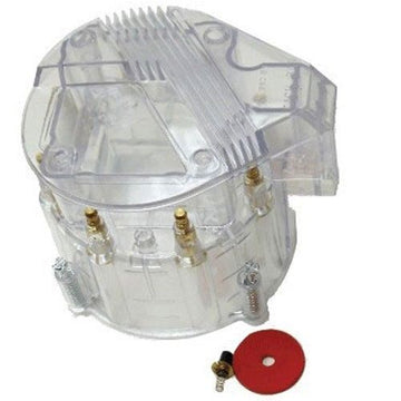 HEI Distributor Clear Cap For SBC BBC Chevy HEI V8 50K 65K Distributor