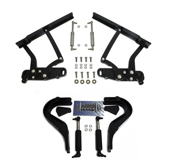 For 1969 - 1972 Chevelle Black Coated Billet Alum Hood Hinges & Rear Deck Lid Hinges