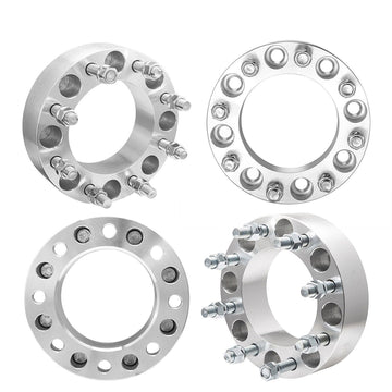 2 Pairs 3" Wheel Spacers 8 Lug 8x6.5 126.15 mm 14x1.5 For Ram 2500 3500 Chevy GMC Hummer