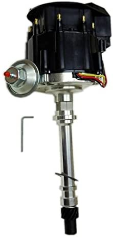 Black Cap Complete HEI Distributor 65k Volt Ignition Coil For Chevy V8 305 350 454 SBC BBC (Black Cap)