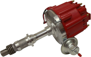 HEI Distributor 50,000V 50K Coil w/Adjustable Vaccum Advance,Red Cap