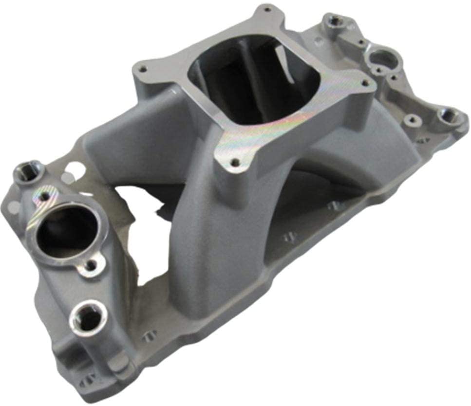 Tall High Rise Intake Manifold 3000-7500RPM Satin Finish for 1957-1986 SBC 350