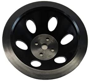 Aluminum Short Water Pump Pulley for SBC 283-350 1955-68 Upper Single Groove Black Finished