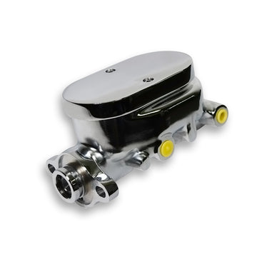 Universal Alum Master Cylinder 1" Bore 3/8" Double Sided Ports w/ Smooth Top Chrome GM