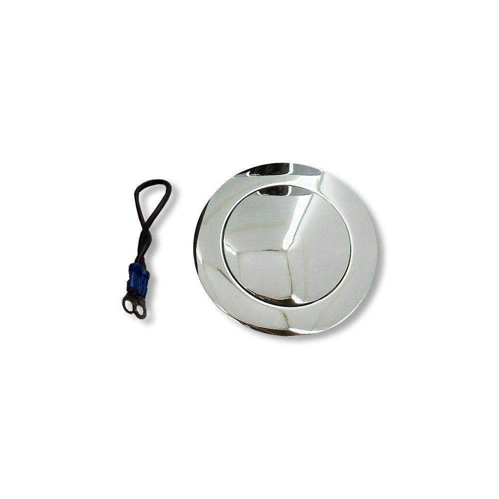 14" Billet Chrome Flamed Steering Wheel& Automatic Style Steering Column 32" GM With Key&Horn Button
