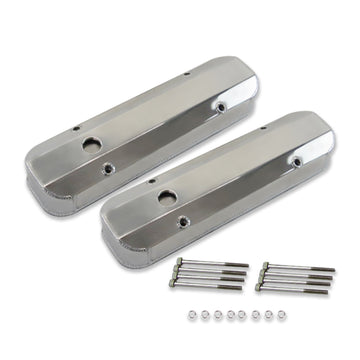 For Pontiac 326-455 Fabricated Aluminum Valve Cover w/ Hole Polished