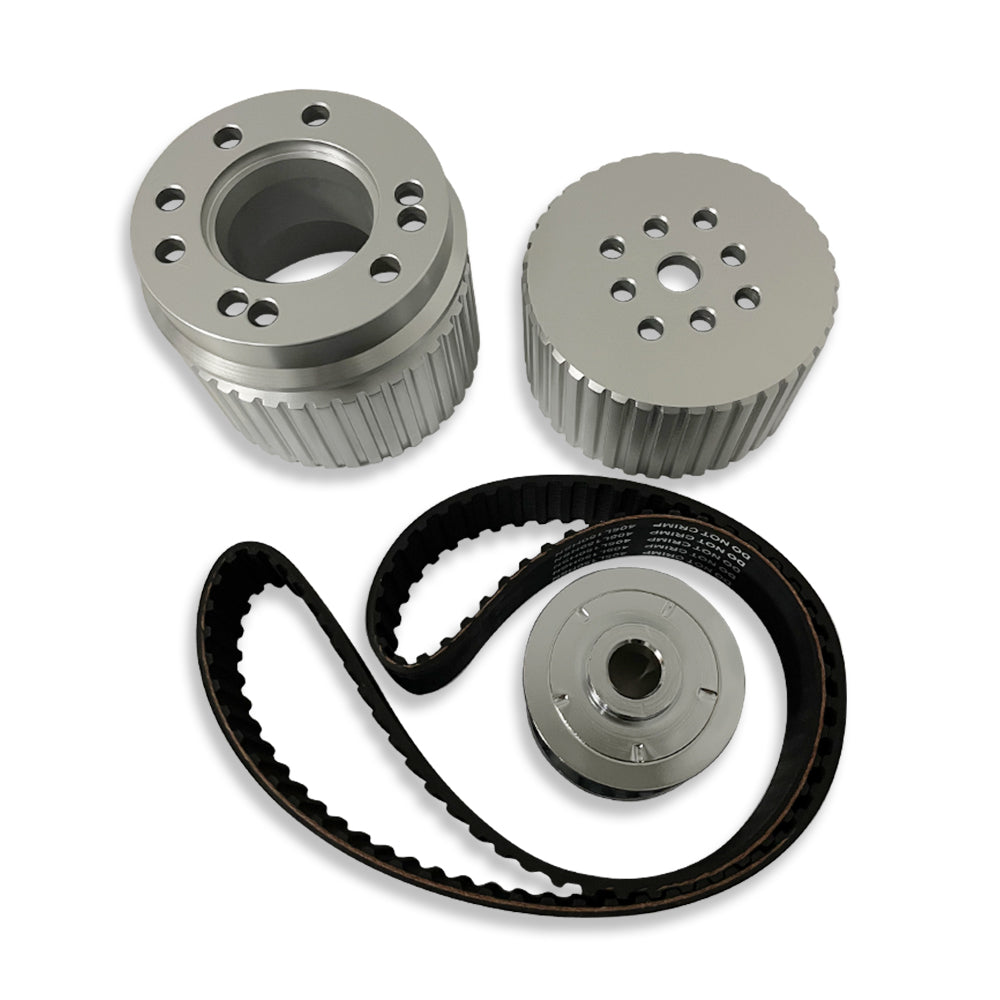 For Ford Small Block SBF 289 302 351W Aluminum Gilmer Belt Drive Pulley Kit