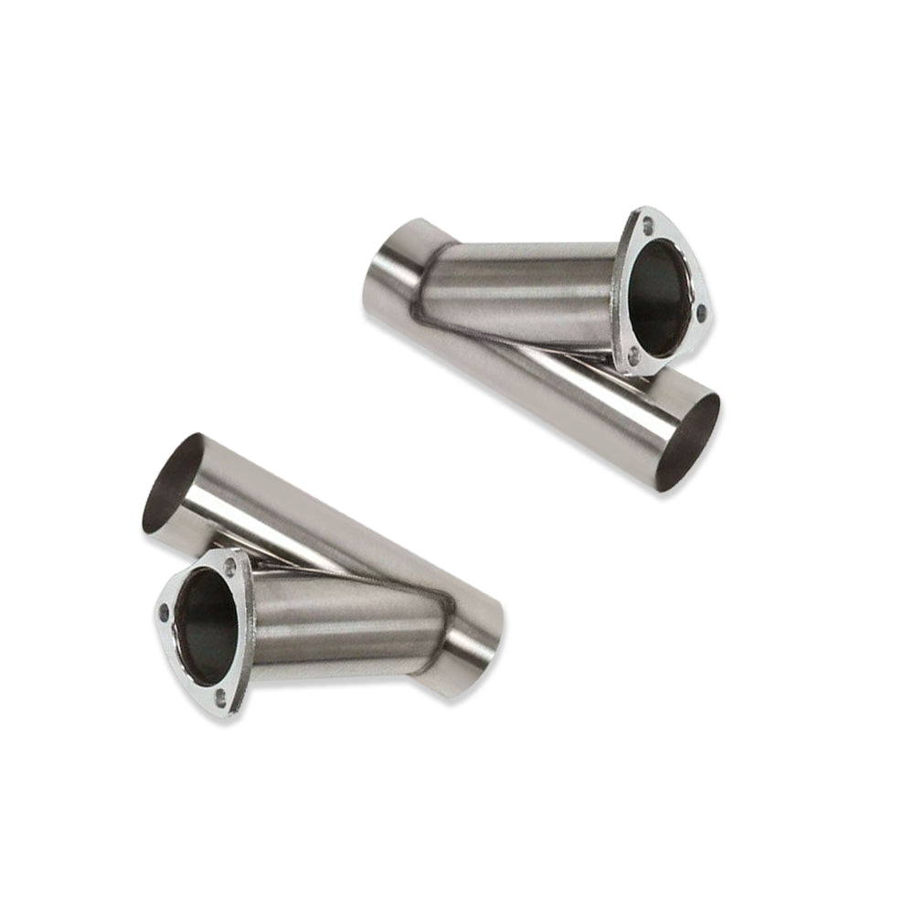For 3" Inlet Electric Exhaust Y Pipe Kits Stainless Steel w/ Remote Switch