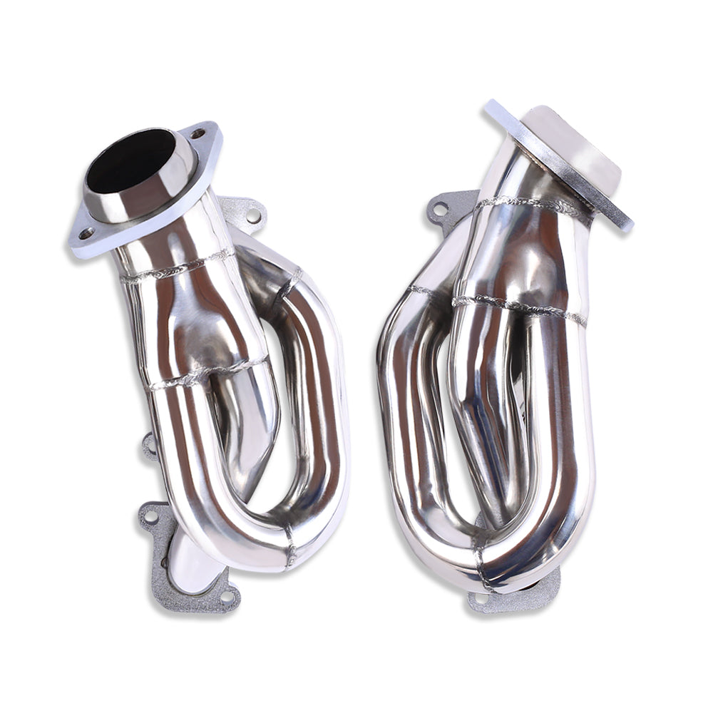 Polished Stainless Steel Shorty Exhaust Headers for Ford Mustang 3.7L V6 11-15