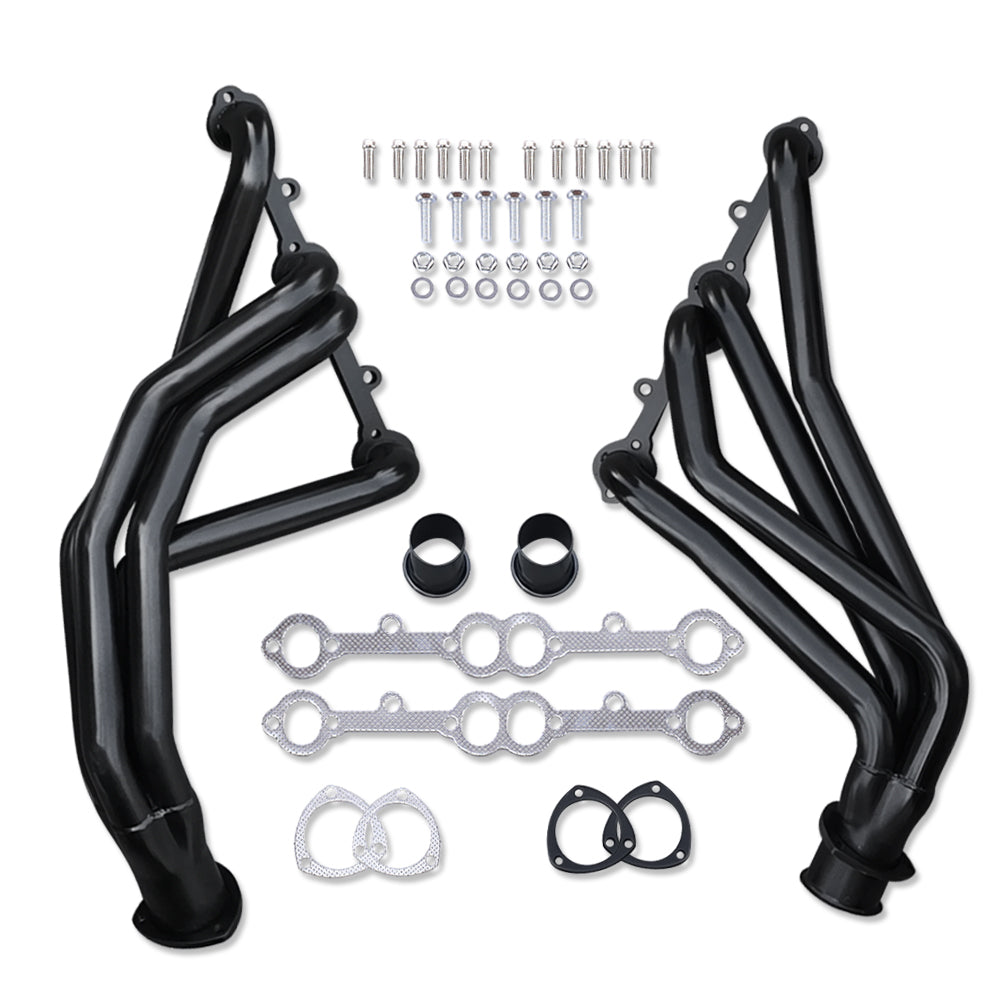 For Chevy Small Block GMC 265 350ci Blazer/Jimmy 1966-87 Headers Long Tube Black