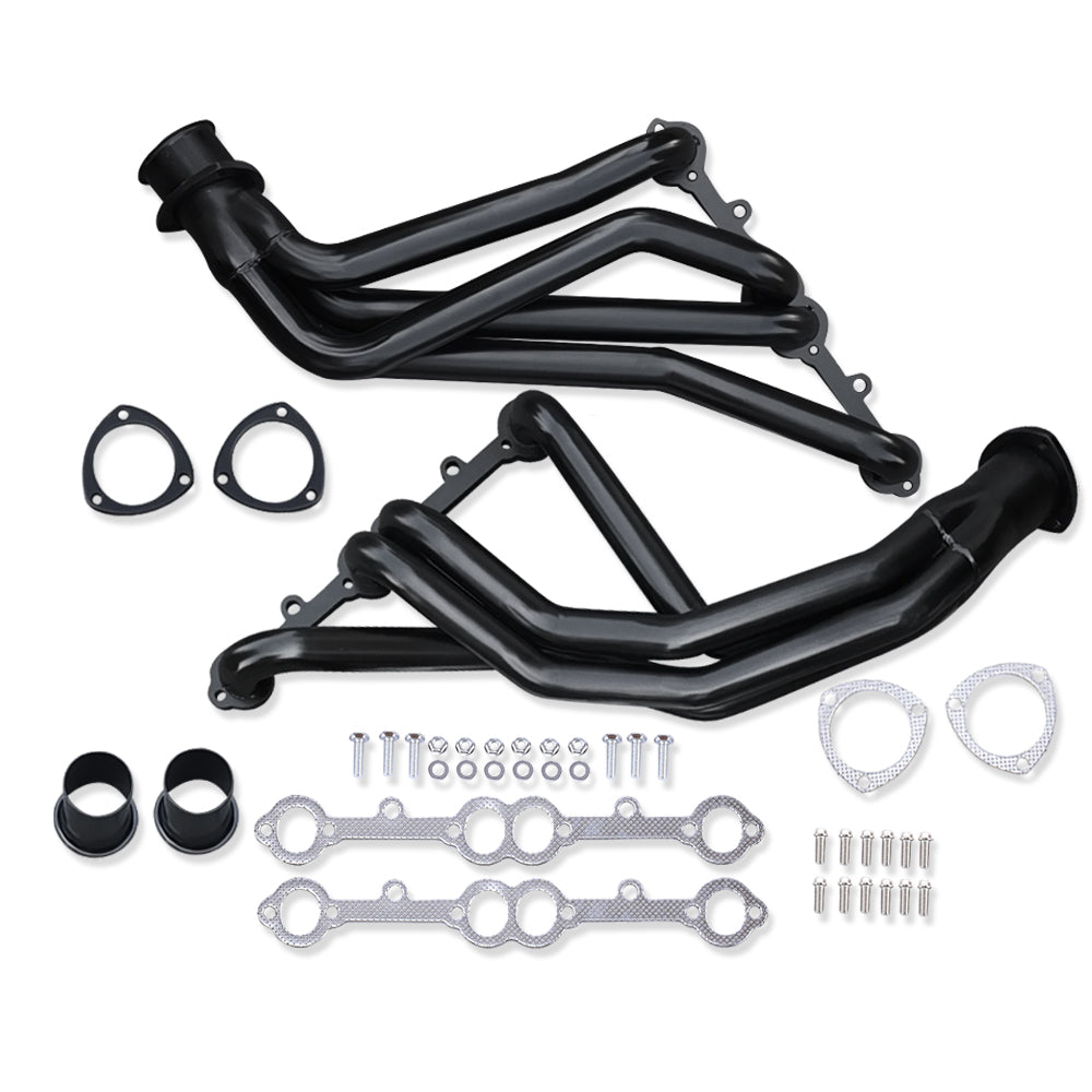 For Chevy Small Block GMC 265 350ci Blazer/Jimmy 1966-87 Headers Long Tube Black