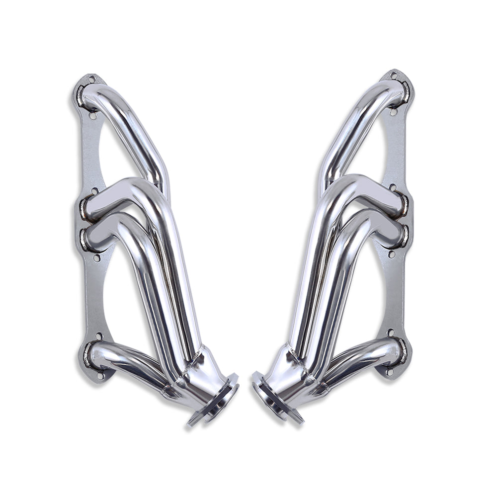 Polished Stainless Steel Exhaust Headers for SBC Chevy Blazer S10 S15 2WD 350 V8