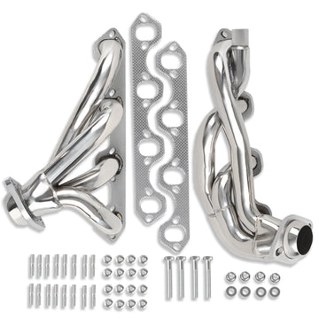 For Ford F150 F250 Bronco 1987-1996 5.8L V8 Shorty Exhaust Headers Stainless