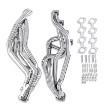 Polished Stainless Steel Long Tube Exhaust Headers For Ford Mustang GT 1996-2004