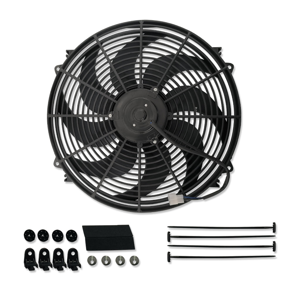 16 Wide Blade Electric Cooling Fan 12V 120W 3000 CFM Reversible The 16-wide-blade-electric-cooling-fan-12v-120w-3000-cfm-reversible-the