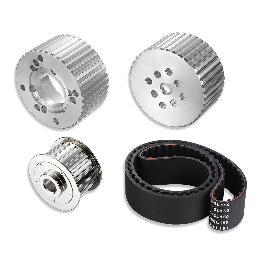 For Chevy SBC 327 350 383 Short Water Pump Gilmer Billet Belt Drive Pulley Kit