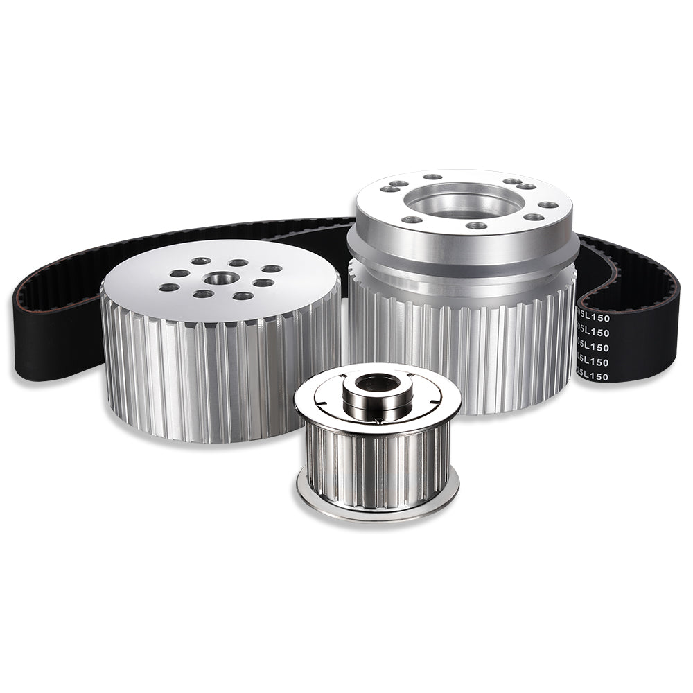 For Chevy SBC 283 305 327 350 LWP Billet Aluminum Gilmer Belt Drive Pulley Kit