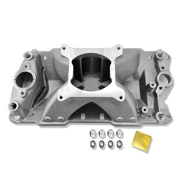 For Chevy SBC 350 400 1957-1995 High Rise Satin Intake Manifold 3500-8000RPM