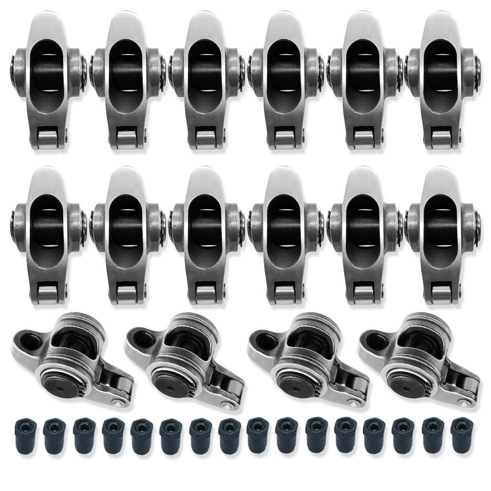 For Ford SBF 289 302 351W 1.6 Ratio 7/16" Stainless Steel Roller Rocker Arms Set