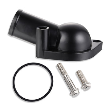 For Chevy SBC BBC 265 350 400 502 15° Swivel Water Neck Thermostat Housing Black