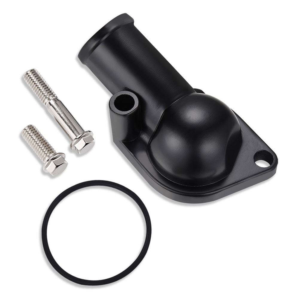 For Chevy SBC BBC 265 350 400 502 15° Swivel Water Neck Thermostat Housing Black