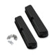 Black Aluminum Valve Covers For Small Block Ford SBF 289 302 Smooth