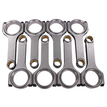 DEMOTOR Set of 8 H-Beam Connecting Rods 6.385" Bushed 4340 Steel for Chevy BBC 454