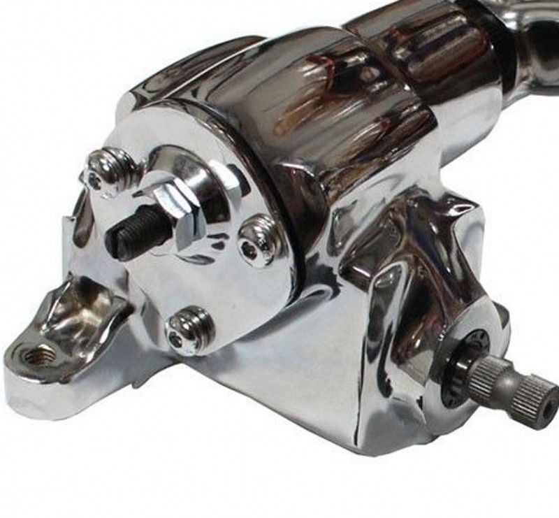 chromed GM Universal Saginaw Vega Manual Power Steering Gearbox Hot Rat Rod