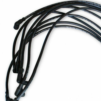 DEMOTOR 9.5 MM Black Straight Spark Plug Wires Distributor HEI for Chevy BBC SBC SBF 302 350