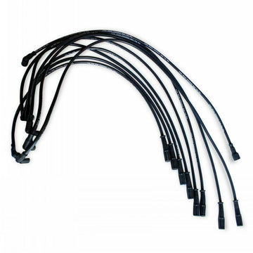 DEMOTOR 9.5 MM Black Straight Spark Plug Wires Distributor HEI for Chevy BBC SBC SBF 302 350