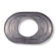 12" Oval Half Finned Air Cleaner Kit with Element Polished Aluminum SBC BBC