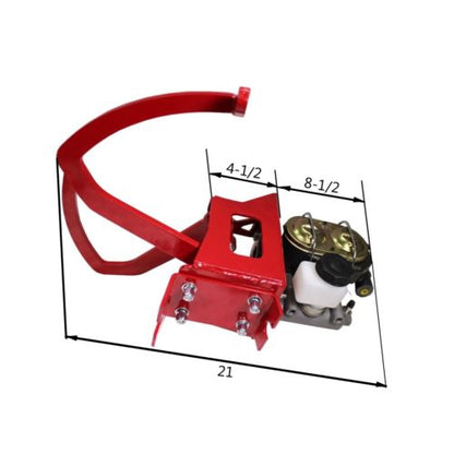 Universal Red Manual Clutch Pedal Assembly Master Cylinder Ford Chevy Street Rod