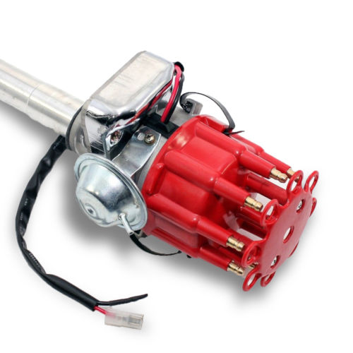 For SBC BBC Chevy HEI Distributor V8 Ready To Go 350 454 w/ Internal Module,Red Cap