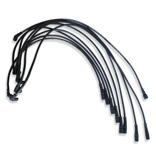 9.5MM HEI Spark Plug Wires Set 90 to Straight For SBC BBC 350 383 400 454 Black