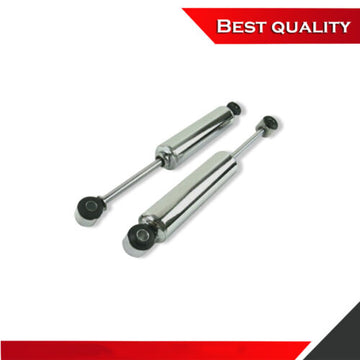 1 Pair Universal 12.5'' Steel Short Gas-Filled Tube Shocks Chrome