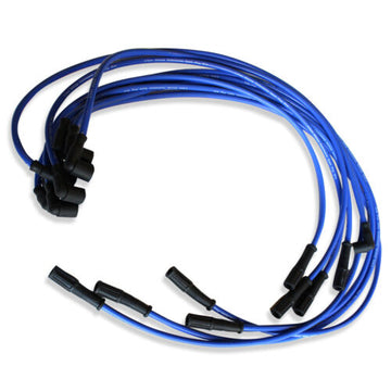 9.5MM HEI Spark Plug Wires Set 90 to Straight For SBC BBC 350 383 400 454 Blue