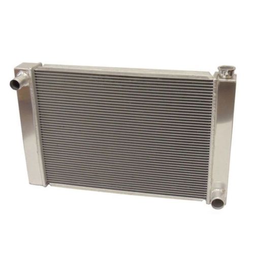 For SBC BBC Chevy GM Fabricated Aluminum Radiator 25" x 19" x 3" Overall With 16 Inch Electric Fan