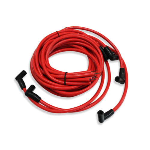 9.5 MM RED SPARK PLUG WIRES FOR DISTRIBUTOR FITS CHEVY BBC SBC 302 350 383 454